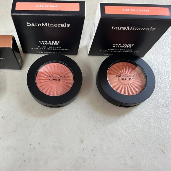 Bare Minerals BLonzer  - Kiss of Copper & Kiss of Pink . 3.8g each box New - Picture 1 of 1